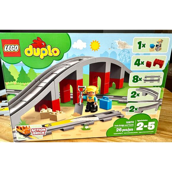 LEGO DUPLO Town Train Bridge and Tracks 10872 action complete building box - Picture 1 of 5